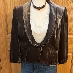 Vintage LOFT Copper/Brown Velvet Blazer/Jacket